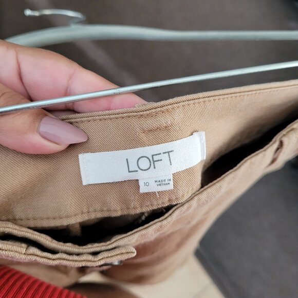 Ann Taylor LOFT Linen Blend Drapery Cargo Pants - Picture 11 of 13